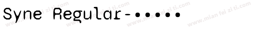 Syne Regular字体转换